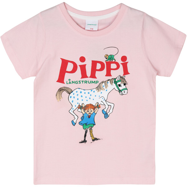 Pippi T-shirt Lyserød (Billede 1 af 2)