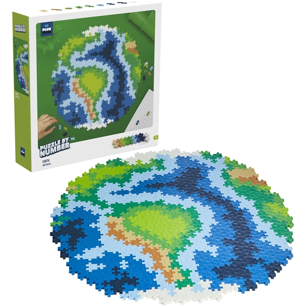 Plus-Plus Puzzle By Number Earth 800 Dele (Billede 1 af 5)