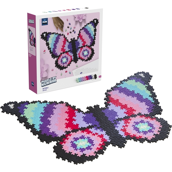 Plus-Plus Puzzle By Number Butterfly 800 Dele (Billede 1 af 5)