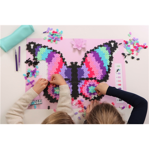 Plus-Plus Puzzle By Number Butterfly 800 Dele (Billede 2 af 5)