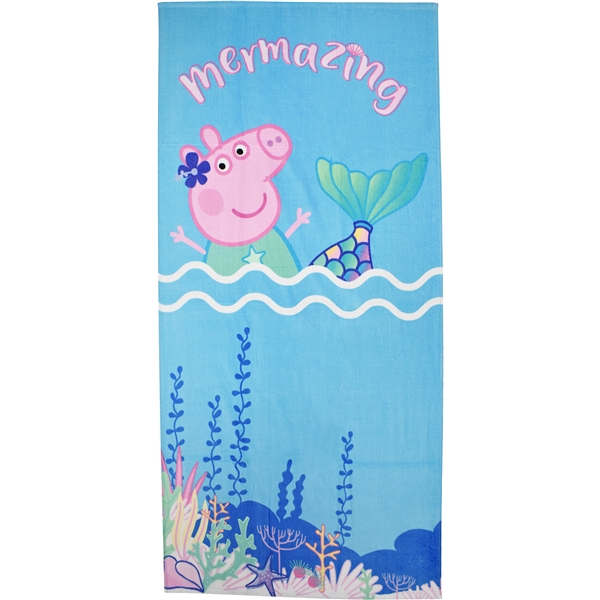 Peppa Pig Badehåndklæde Blå Mermazing