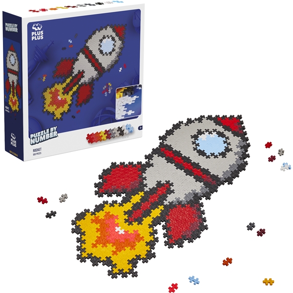 Plus-Plus Puzzle By Numbers Rocket (Billede 1 af 2)