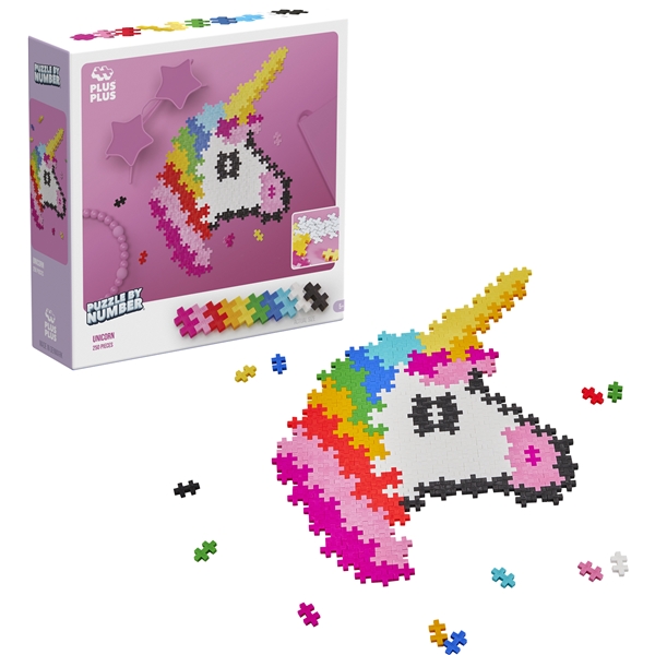 Plus-Plus Puzzle By Numbers Unicorn (Billede 1 af 6)