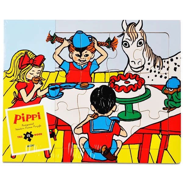 Pippi Rammepuslespil 15 Brikk (Billede 1 af 2)