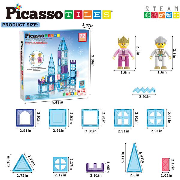Picasso Tiles 72 Dele Ice Winter Tema (Billede 2 af 2)