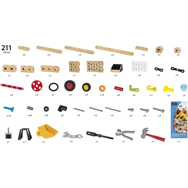 BRIO 34588 Grundsæt Byggeleg 211 Dele (Billede 3 af 8)