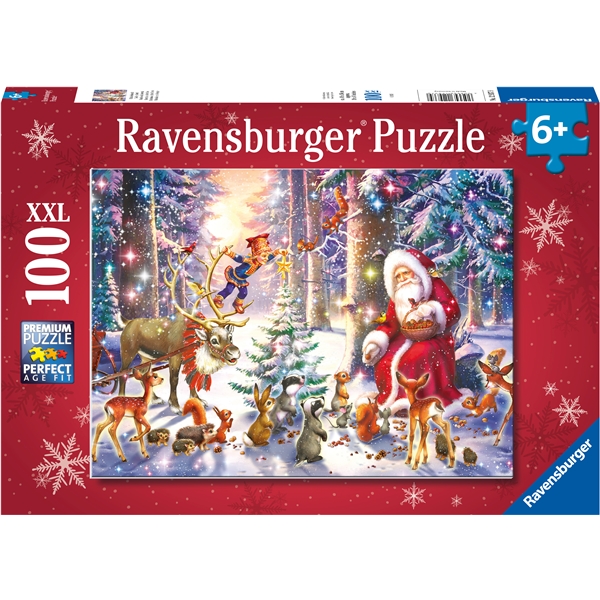 Puslespil 100 Brikker Christmas In The Forest (Billede 1 af 2)