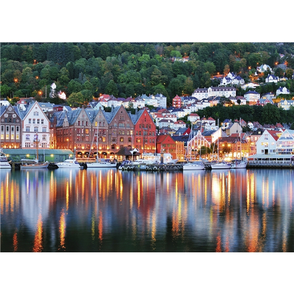 Puslespil Bergen - Norge 1000 Brikker (Billede 2 af 2)