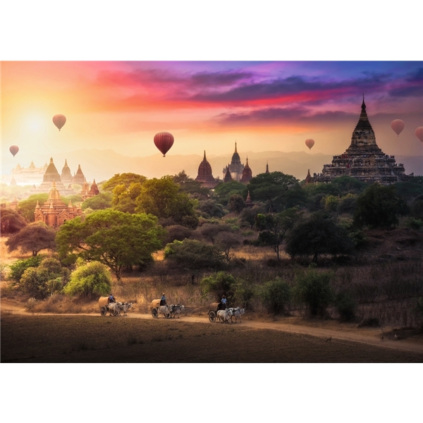 Puslespil 1000 Brikker Hot Air Balloons Myanmar (Billede 2 af 2)