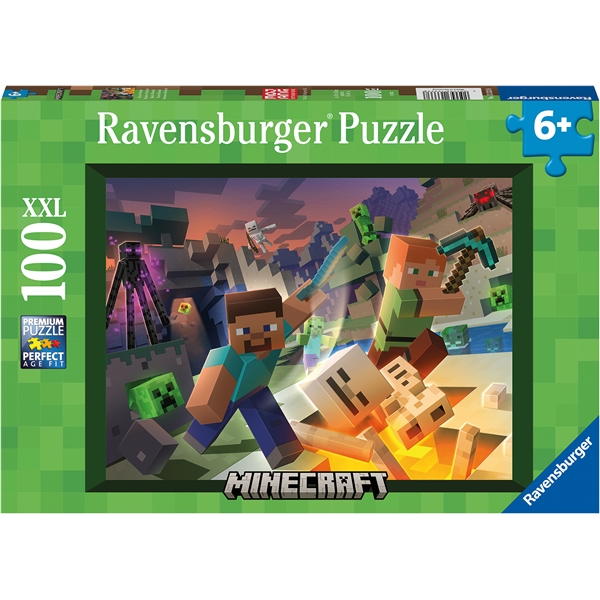 Puslespil XXL 100 Brikker Monster Minecraft (Billede 1 af 2)