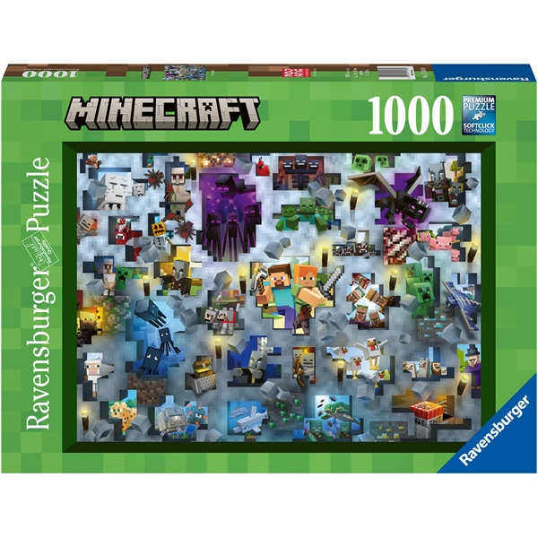 Puslespil 1000 Brikker Minecraft Mobs (Billede 1 af 2)
