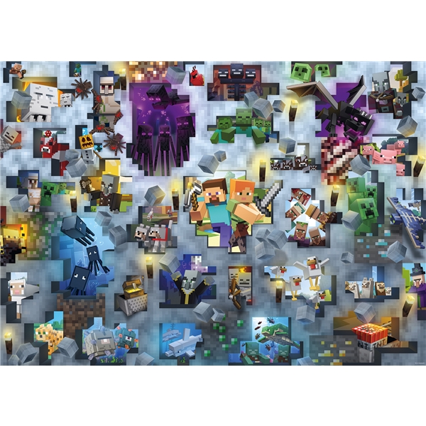 Puslespil 1000 Brikker Minecraft Mobs (Billede 2 af 2)