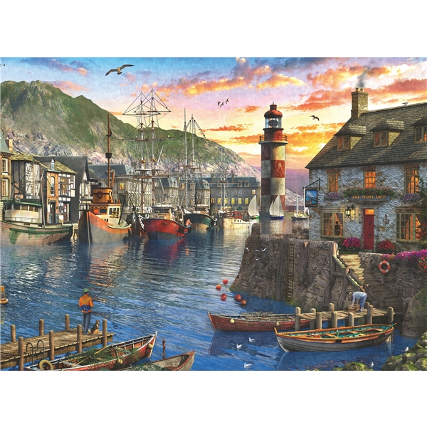Puslespil 500 Brikker Sunrise At The Port (Billede 2 af 2)