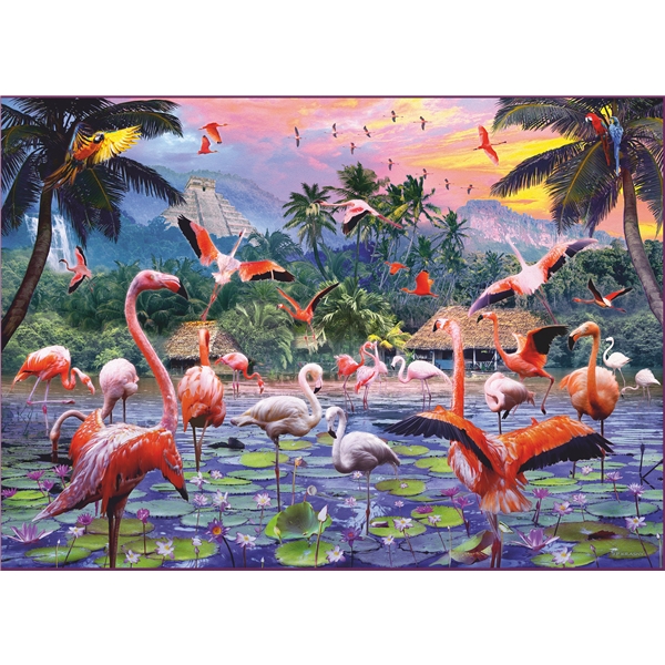 Puslespil 1000 Brikker Pink Flamingos (Billede 2 af 2)