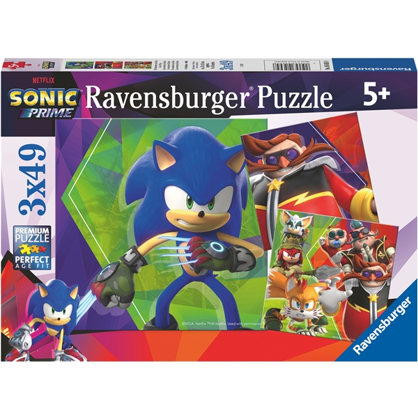 Puslespil 3 x 49 Sonic Prime (Billede 1 af 4)