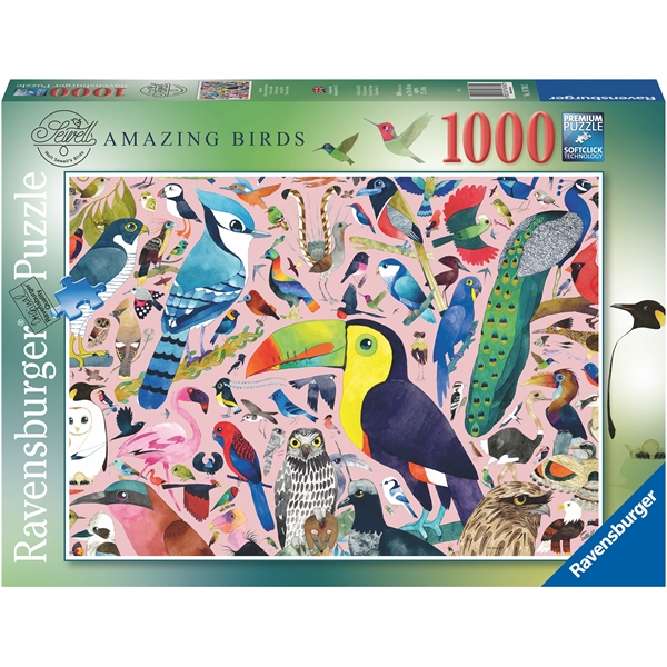 Puslespil 1000 Brikker Amazing Birds (Billede 1 af 2)
