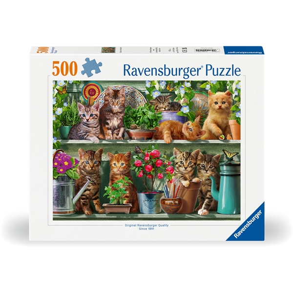Puslespil 500 Brikker Cats On The Shelf (Billede 1 af 4)