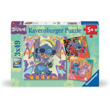Puslespil 3 x 49 Brikker Disney Stitch