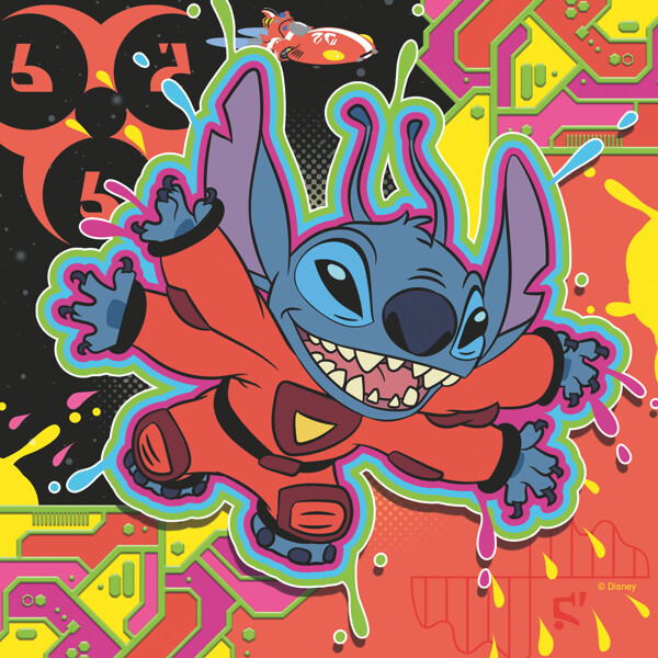 Puslespil 3 x 49 Brikker Disney Stitch (Billede 4 af 5)