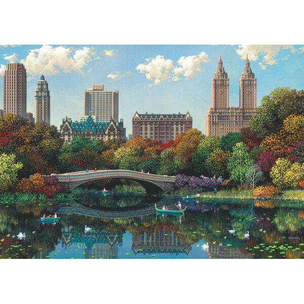 Puslespil 1000 Brikker NY Central Park, Bow Bridge (Billede 2 af 2)