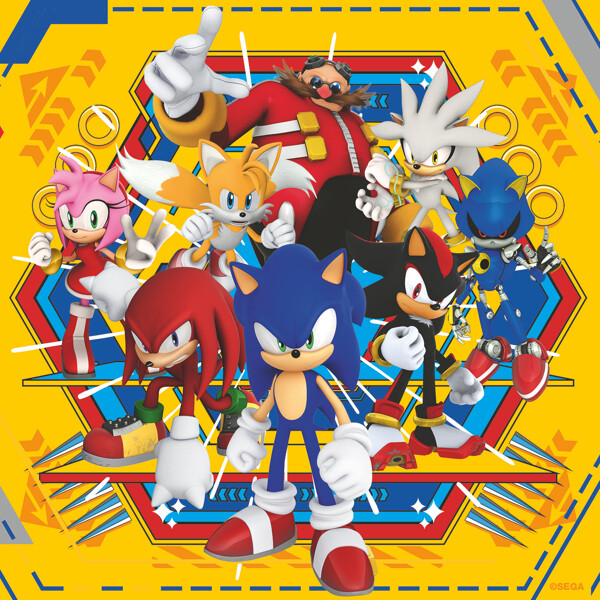 Puslespil 3 x 49 Brikker Sonic the Hedgehog (Billede 3 af 5)