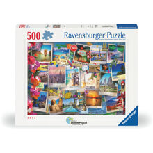 Puslespil 500 Brikker World Travel Pinboard