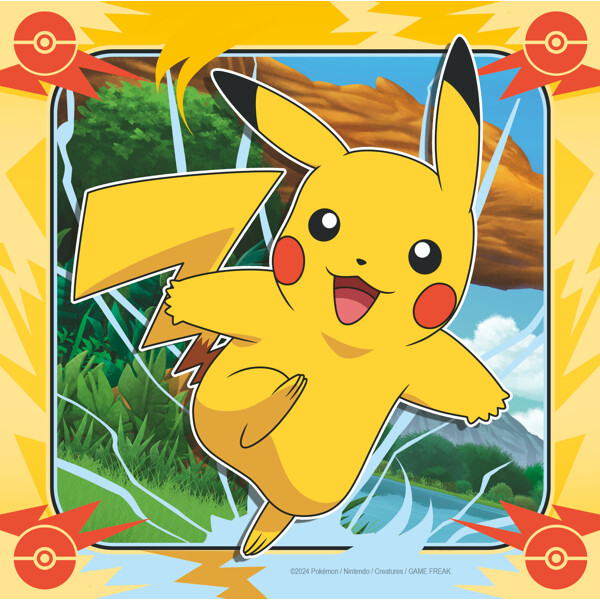 Puslespil 3 x 49 Brikker Pikachu (Billede 3 af 5)