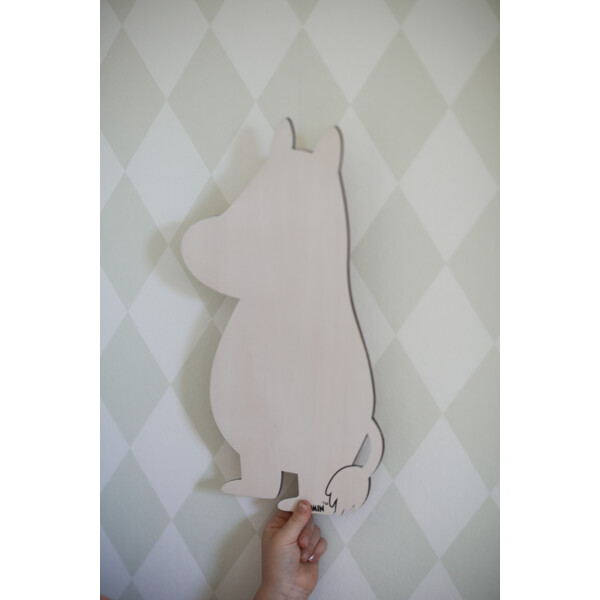 Mumi Lampe i Træ Hvidbejset (Billede 2 af 3)