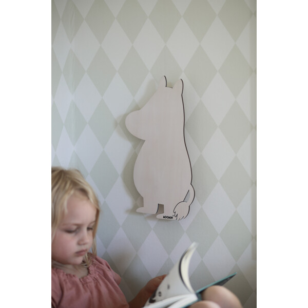 Mumi Lampe i Træ Hvidbejset (Billede 3 af 3)