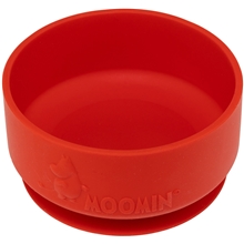 Lingonberry Red - Mumi Silikone Skål med Sugekop