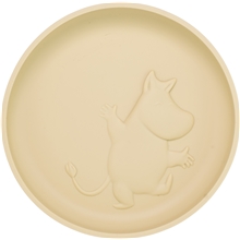 Latte Beige - Mumi Silikone Tallerken med Sugekop