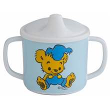 Bamse Spildsikker Kop med Tud Hvid/Blå