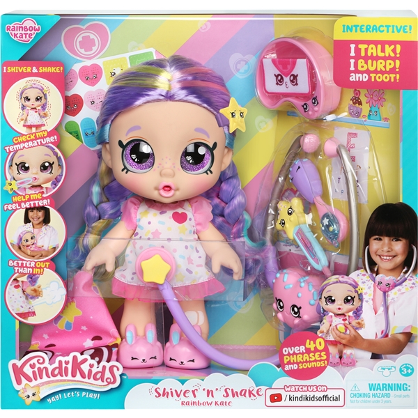 Kindi Kids Shiver 'n' Shake Rainbow Kate Set (Billede 2 af 5)