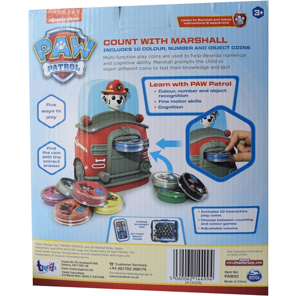 Paw Patrol Count With Marshall DK/SE/NO (Billede 5 af 5)