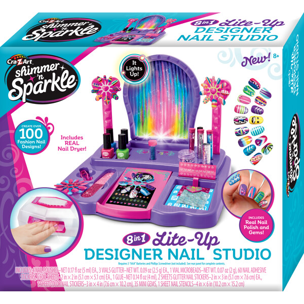 Shimmer n' Sparkle 8-i-1 Neglesalon med Tørrer (Billede 1 af 5)