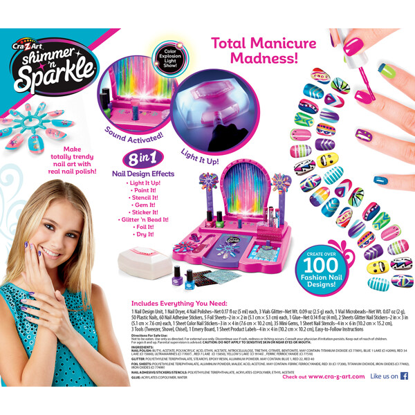 Shimmer n' Sparkle 8-i-1 Neglesalon med Tørrer (Billede 3 af 5)