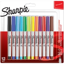 Sharpie Ultra Fine Tuscher 0,5 mm Pakke, 12 stk.