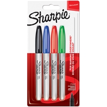 Sharpie Fine Tuscher Basic 1,0 mm Pakke, 4 stk.