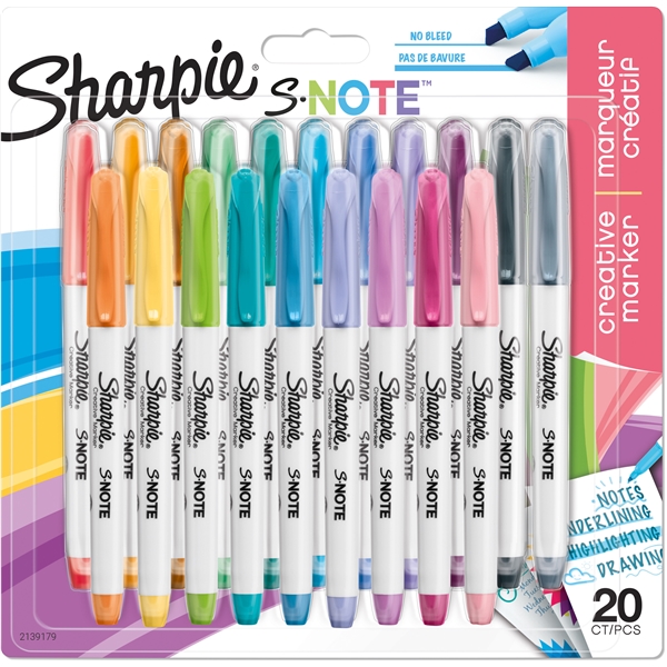 Sharpie S-Note Pakke med 20 stk. (Billede 1 af 6)