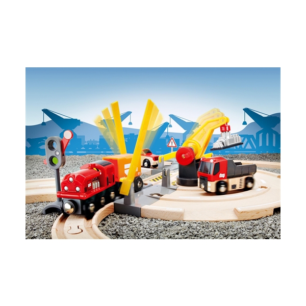 BRIO 33208 Bil- og Togsæt med Kran (Billede 2 af 5)