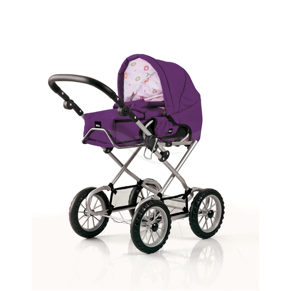BRIO Dukkevogn Combi Blomme (Billede 1 af 4)