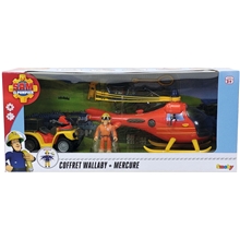 Fireman Sam Sam Wallaby + Mercury med Figurer