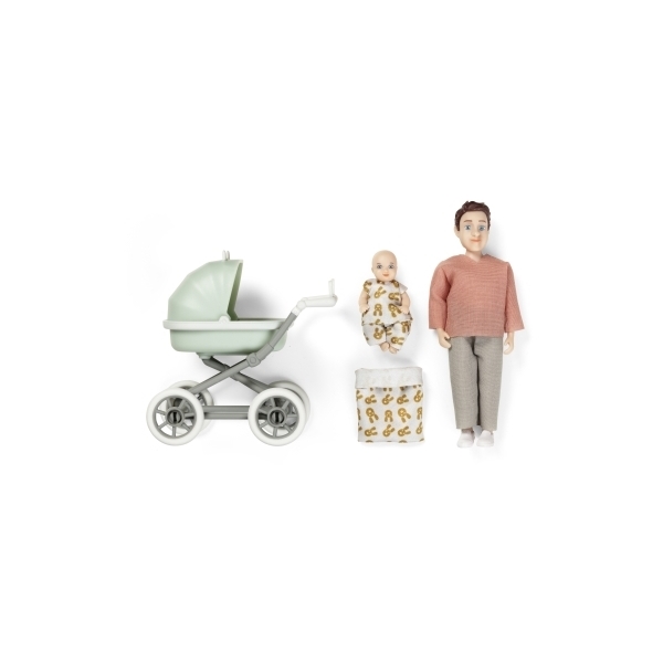 Lundby Dukke med Baby & Vogn (Billede 2 af 4)