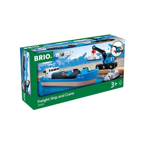 BRIO 33534 Containerskib (Billede 2 af 5)