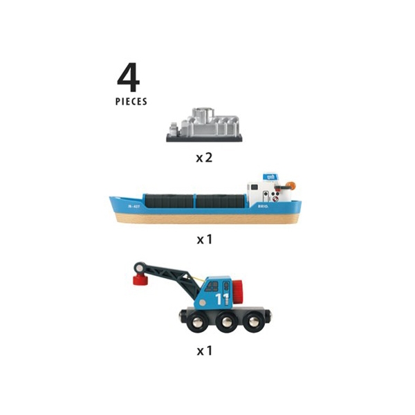 BRIO 33534 Containerskib (Billede 3 af 5)