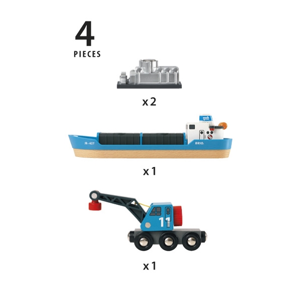 BRIO 33534 Containerskib (Billede 5 af 5)