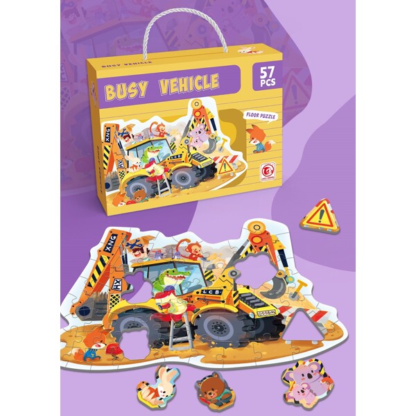 Gulvpuslespil Busy Vehicle (Billede 2 af 2)