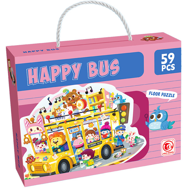 Gulvpuslespil Happy Bus (Billede 1 af 2)