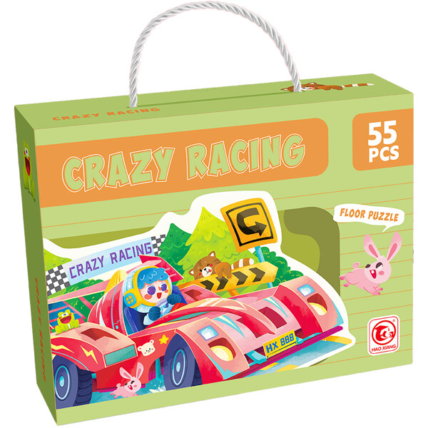 Gulvpuslespil Crazy Racing (Billede 1 af 2)