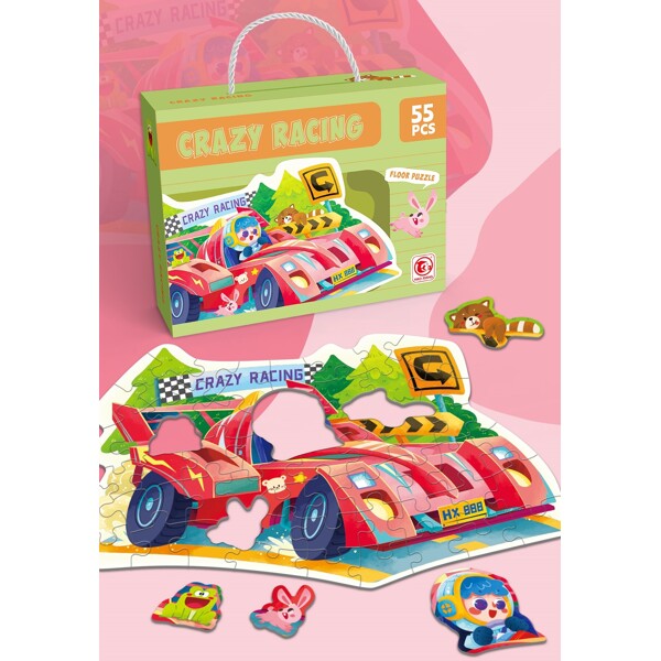 Gulvpuslespil Crazy Racing (Billede 2 af 2)